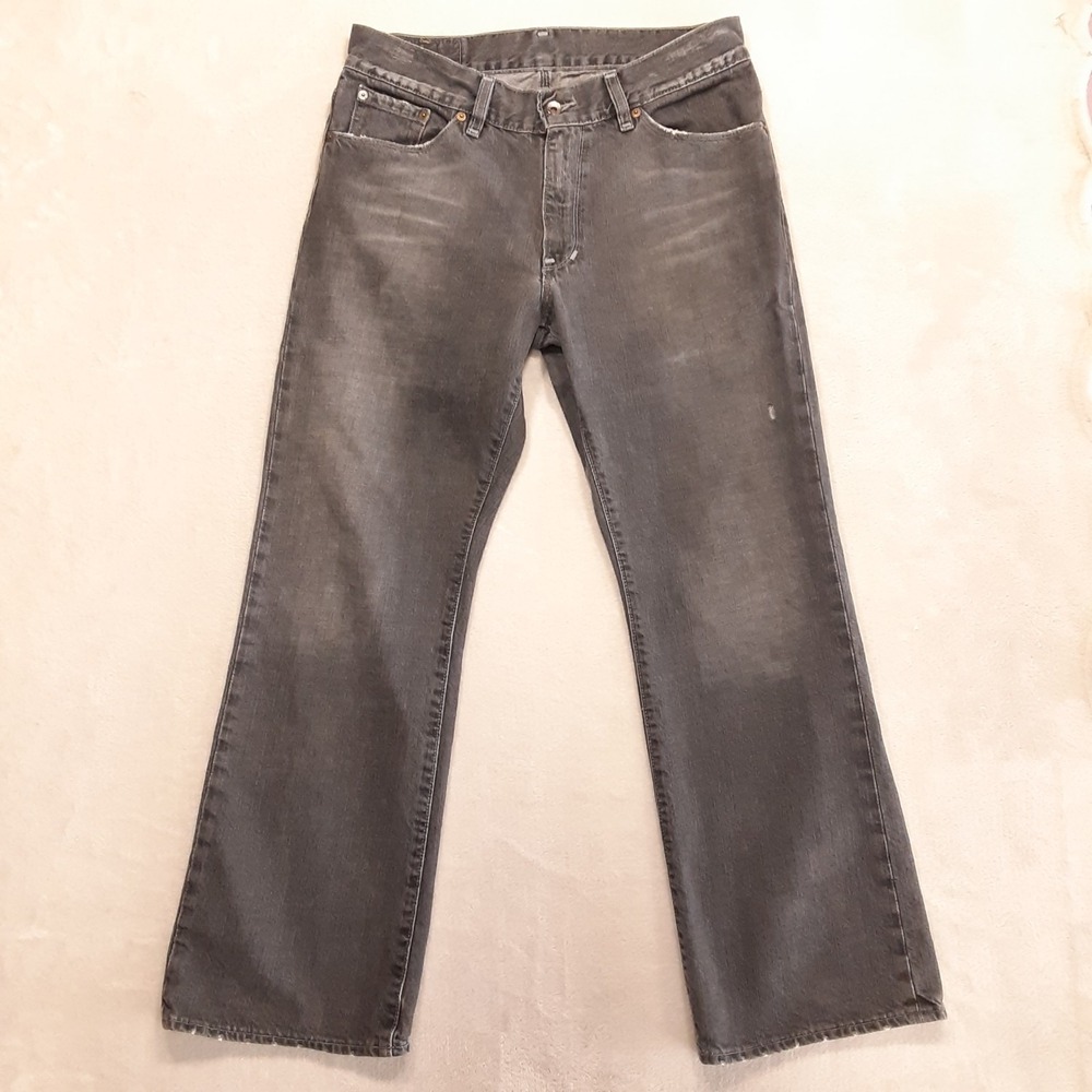 X2 Denim Laboratory Mens Bootcut Jeans Gray 32x29 Distressed Western